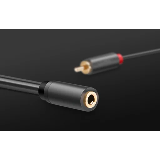  2xRCA kábel (Cinch) jack 3.5 mm 25cm fekete UGREEN AV102 - 7