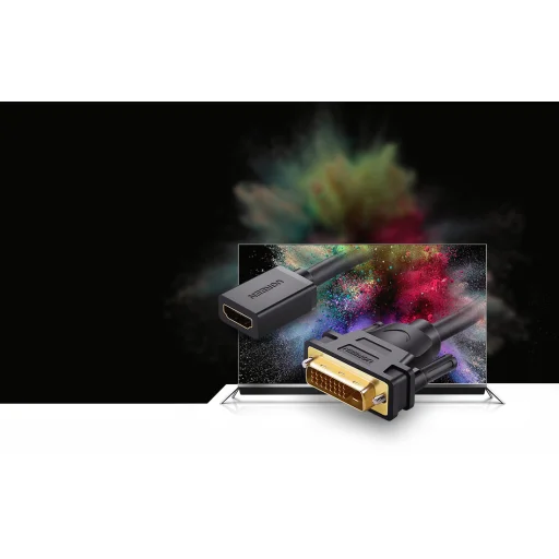 Ugreen 20118 DVI - HDMI átalakító kábel fekete - 5