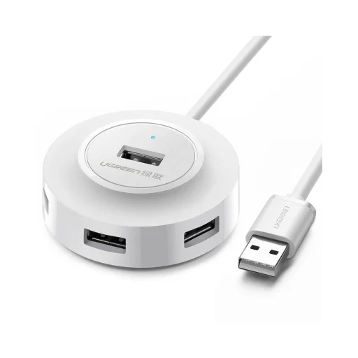 UGREEN CR106 USB HUB adapter 4in1, 4xUSB, 1m fehér - 1