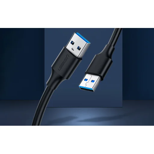 Ugreen USB-A 2.0 - USB-A 2.0 kábel 0.25m fekete (US128) - 2