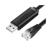 Ugreen USB-A - RJ45 (LAN) lapos kábel 1,5m fekete (CM204)