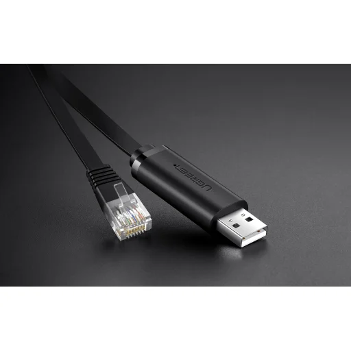 Ugreen USB-A - RJ45 (LAN) lapos kábel 1,5m fekete (CM204) - 2