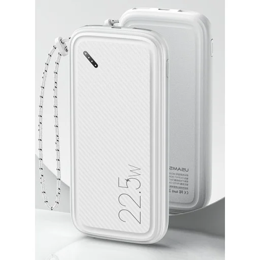 USAMS CD151 QC3.0 Powerbank gyorstöltéssel és csuklópánttal 10000mAh fehér - 2