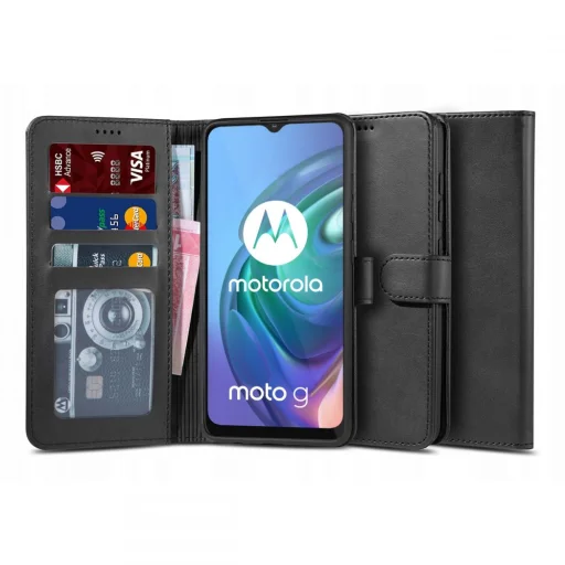 TECH-PROTECT Wallet 2 fliptok MOTOROLA MOTO G10/G30 fekete - 1