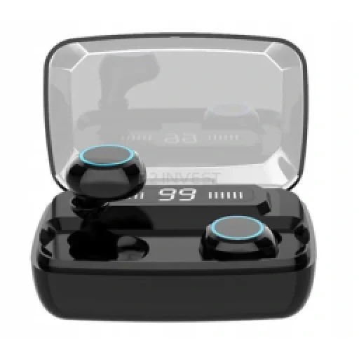Bluetooth M11 TWS Vezeték nélküli fülhallgató fekete - 2