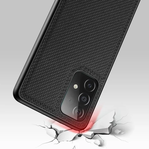 Samsung A32 5G Dux Ducis Fino nylon bevonatú tok fekete - 5