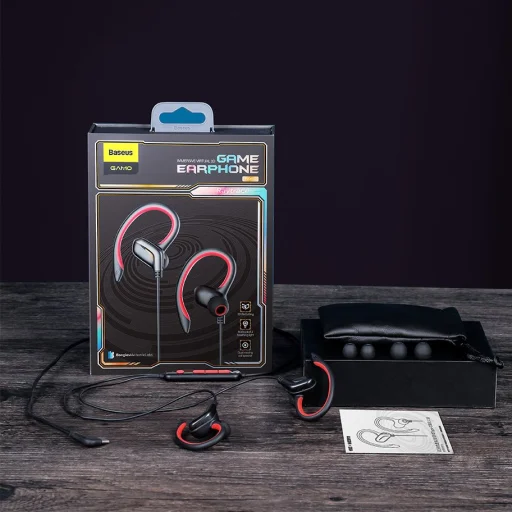 Baseus GAMO vezetékes fülhallgató Virtuális 3D hangzással Type-C piros (NGC18-09) - 19