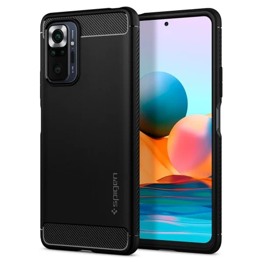 Xiaomi Redmi Note 10 Pro Spigen Rugged Armor tok Matt fekete (ACS02844) - 1