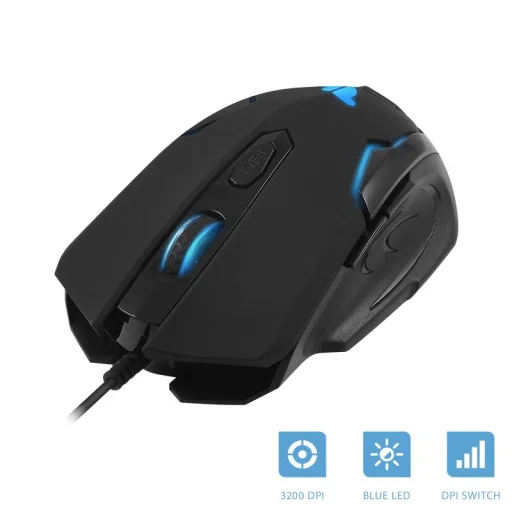 1Life Scout Gamer egér 3200 DPI KÉK LED - 2