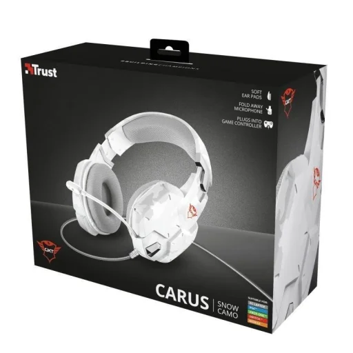 Trust GXT 322W Carus Gamer fejhallgató fehér színben - 4