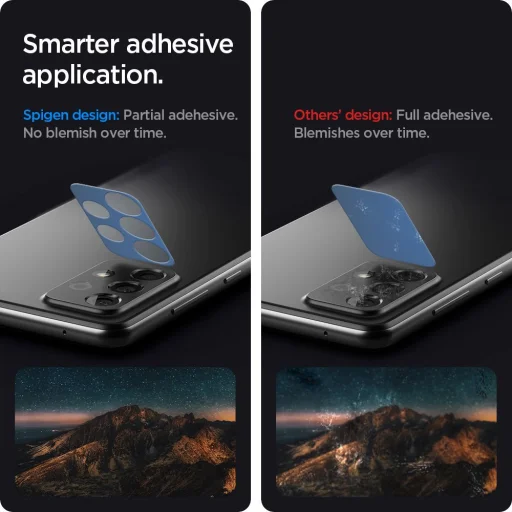 Samsung A52 4G/ 5G Spigen Optik.TR 2x kameralencsevédő 9H üveg fekete (AGL02836) - 2