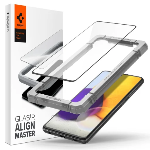 Spigen Alm Glass Fc Samsung A52 LTE/5G ochranné sklo čierne (AGL02821) - 1