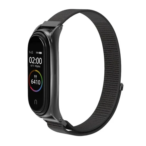 Tech-Protect Nylon Xiaomi Mi Band 5/6 szíj fekete - 1