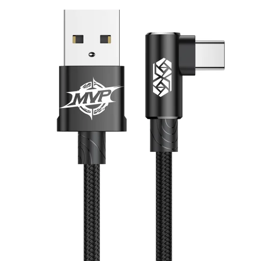 Baseus MVP 90 fokban döntött USB - USB Type-C kábel 1.5m fekete (CATMVP-B01) - 1