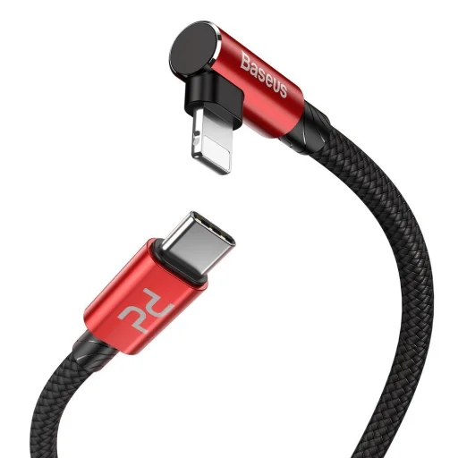 Baseus MVP 90 fokban döntött USB Type-C/Lightning kábel PD 18W 2m piros (CATLMVP-A09) - 4