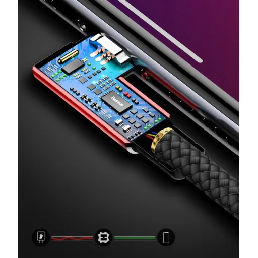 Baseus MVP 90 fokban döntött USB Type-C/Lightning kábel PD 18W 2m piros (CATLMVP-A09) - 11