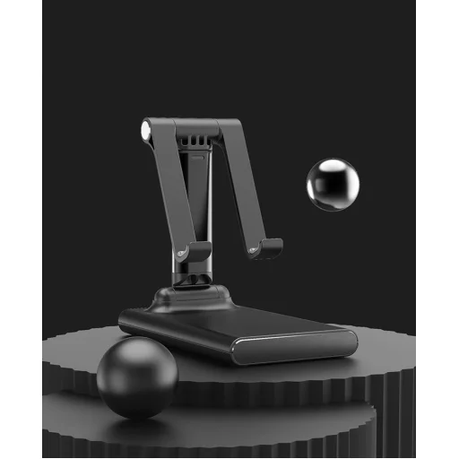 Teleszkópos asztali telefon vagy tablet tartó állvány fekete - 9