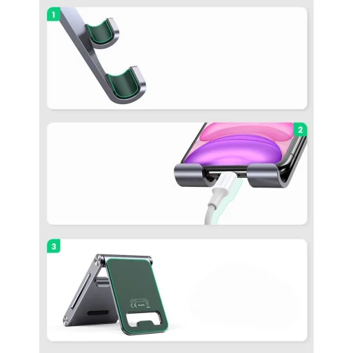 Ugreen Multi-Angle Összecsukható telefontartó állvány szürke (LP263 80708) - 25