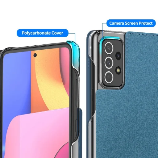 Samsung A52 Lte / A52 5g Araree Mustang Fliptok Kártyatartóval Szürkéskék - 8