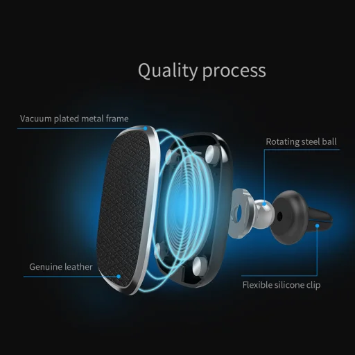 Nillkin 2in1 szett, Mágneses autós telefontartó és vezeték nélküli Qi töltő MC016 + iPhone X tok barna - 6