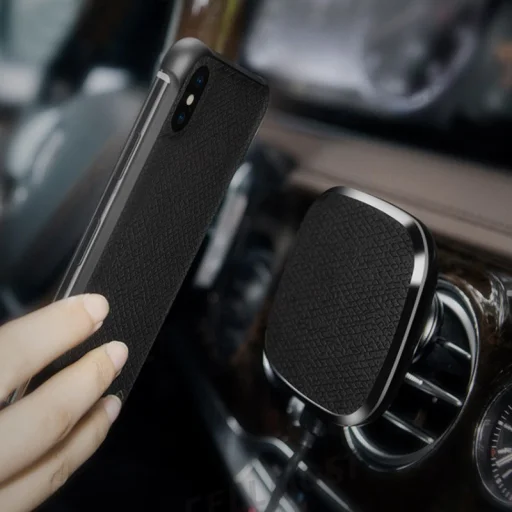 Nillkin 2in1 szett, Mágneses autós telefontartó és vezeték nélküli Qi töltő MC016 + iPhone X tok barna - 7