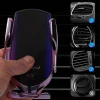 Univerzális R1 automata autós telefontartó és vezeték nélküli 10 W Qi töltő lila thumbnail