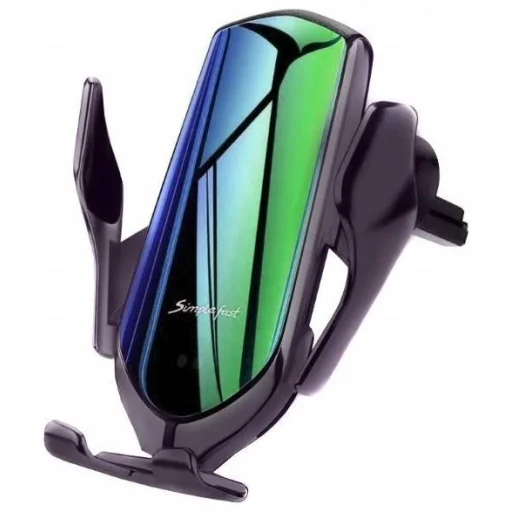 Univerzális R1 automata autós telefontartó és vezeték nélküli 10 W Qi töltő lila - 1