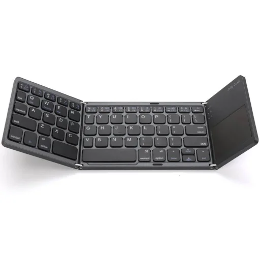 Bluetooth ENG kiosztással vezeték nélküli billentyűzet összehajtható fekete - 2