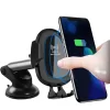 KAKU Jiete Univerzális autós telefontartó 10W Vezeték nélküli Qi töltéssel (KSC-086) fekete thumbnail