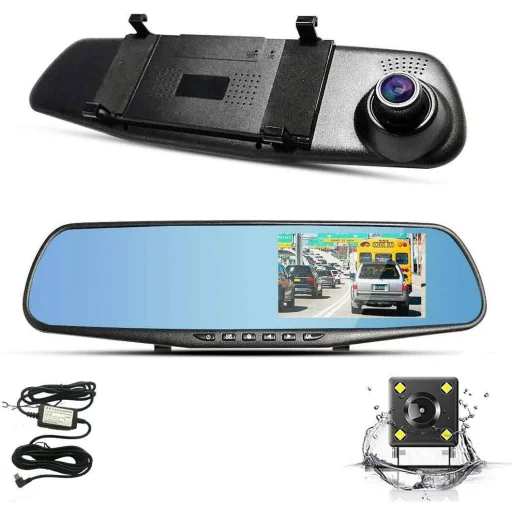 Első és Hátsó H70 menetrögzítő fedélzeti kamera Full HD fekete - 12