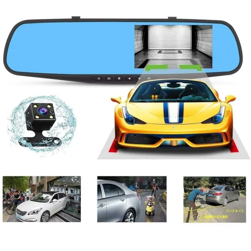 Első és Hátsó H70 menetrögzítő fedélzeti kamera Full HD fekete - 17