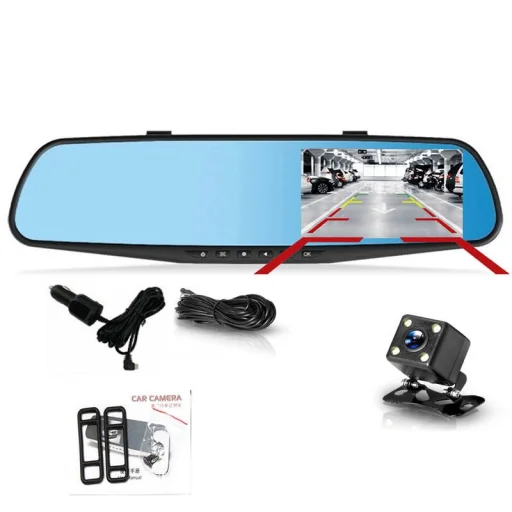 Első és Hátsó H70 menetrögzítő fedélzeti kamera Full HD fekete - 3