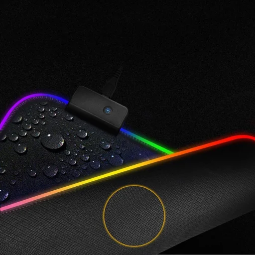 Egérpad RGB LED világítással 73x30cm fekete - 7