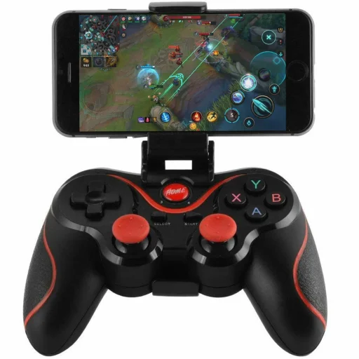 Bluetooth Gamepad controller telefontartóval fekete - 4