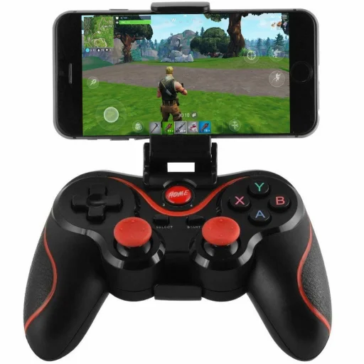 Bluetooth Gamepad controller telefontartóval fekete - 6