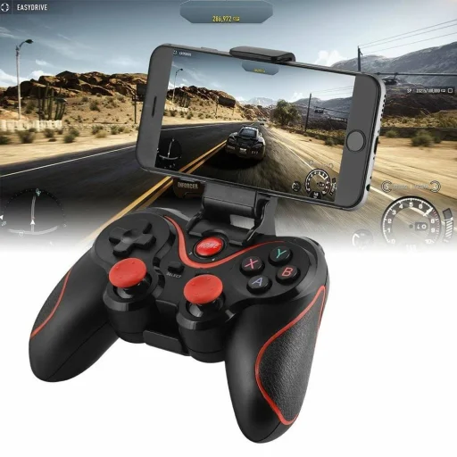 Bluetooth Gamepad controller telefontartóval fekete - 8