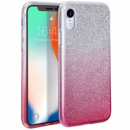 Glitter flitteres tok SAMSUNG GALAXY A02S pink - 1