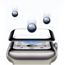 Apple Watch 4/5 (44mm) kijelzővédő üvegfólia fekete MyScreen Diamond Hybrid Edge 3D 