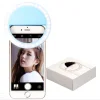 LED Selfie körfény USB, tölthető + Micro USB kábel kék thumbnail