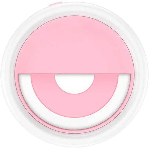 LED Selfie körfény USB, tölthető + Micro USB kábel pink - 2