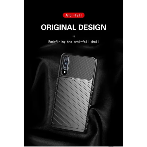 Thunder fokozott védelmet biztosító flexibilis TPU tok SAMSUNG A70 fekete - 5