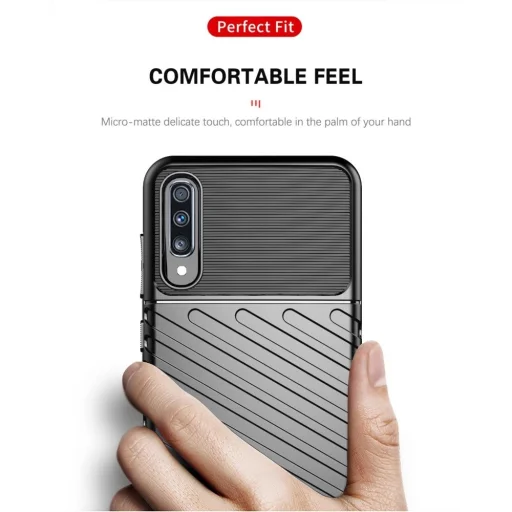 Thunder fokozott védelmet biztosító flexibilis TPU tok SAMSUNG A70 fekete - 7