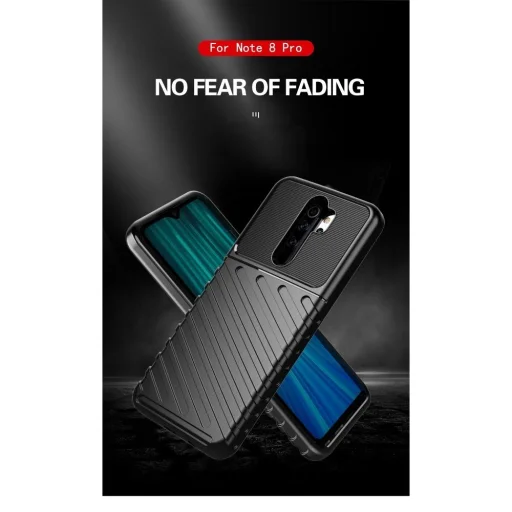 Thunder fokozott védelmet biztosító flexibilis TPU tok XIAOMI REDMI 9 fekete - 2