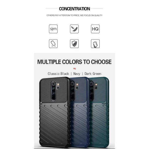 Thunder fokozott védelmet biztosító flexibilis TPU tok XIAOMI REDMI 9 fekete - 5