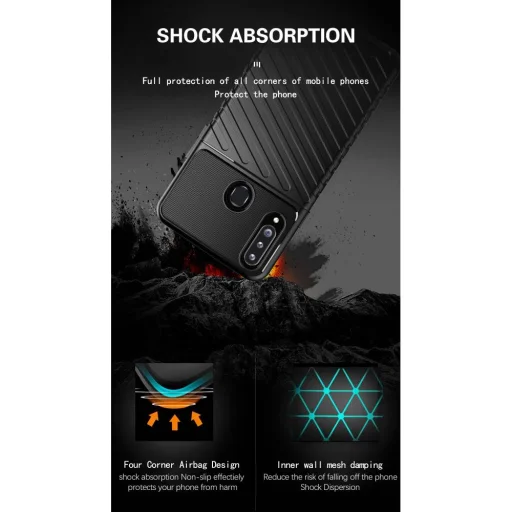 Thunder fokozott védelmet biztosító flexibilis TPU tok SAMSUNG GALAXY A20S fekete - 7