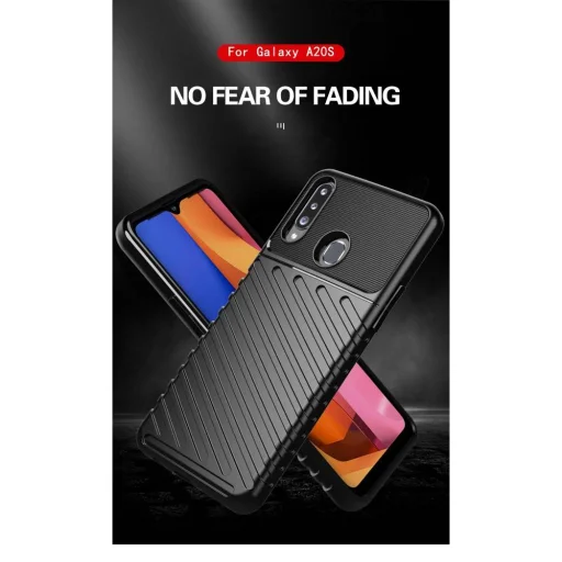 Thunder fokozott védelmet biztosító flexibilis TPU tok SAMSUNG GALAXY A20S fekete - 2