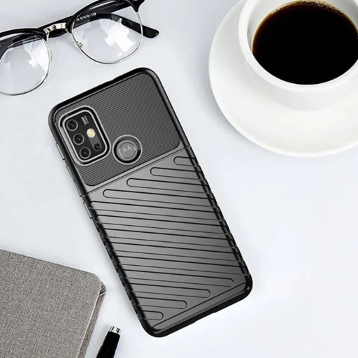 Thunder fokozott védelmet biztosító flexibilis TPU tok MOTOROLA MOTO G10 fekete - 4