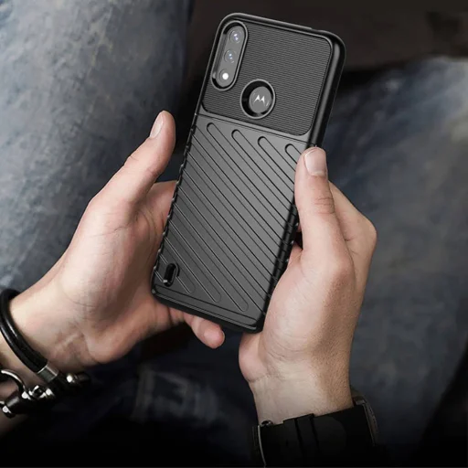 Thunder fokozott védelmet biztosító flexibilis TPU tok MOTOROLA MOTO E7 POWER fekete - 9