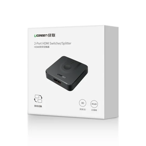 Ugreen HDMI - 2x HDMI Splitter elosztó 1.4v CEC 3D HDCP1.4 4K 30Hz 10,2Gbps EDID fekete (50966) - 13