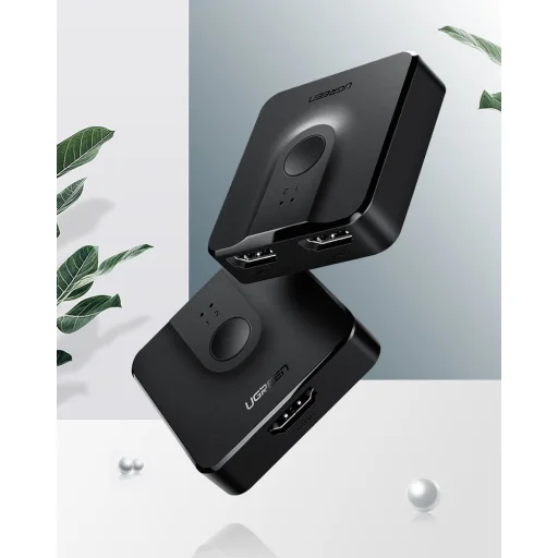 Ugreen HDMI - 2x HDMI Splitter elosztó 1.4v CEC 3D HDCP1.4 4K 30Hz 10,2Gbps EDID fekete (50966) - 2